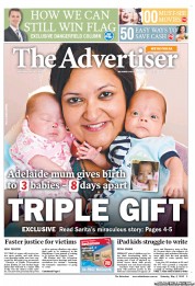 The Advertiser (Australia) Newspaper Front Page for 4 May 2013