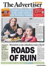 The Advertiser (Australia) Newspaper Front Page for 4 June 2013