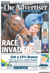 The Advertiser (Australia) Newspaper Front Page for 5 November 2013