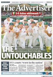 The Advertiser (Australia) Newspaper Front Page for 6 January 2014