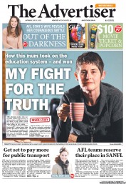 The Advertiser (Australia) Newspaper Front Page for 6 July 2013