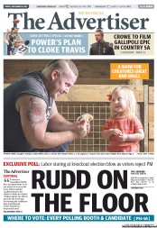 The Advertiser (Australia) Newspaper Front Page for 6 September 2013