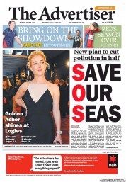 The Advertiser (Australia) Newspaper Front Page for 8 April 2013