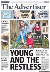 The Advertiser (Australia) Newspaper Front Page for 8 August 2013