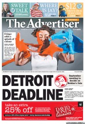 The Advertiser (Australia) Newspaper Front Page for 9 July 2013