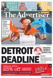 The Advertiser (Australia) Newspaper Front Page for 9 July 2013
