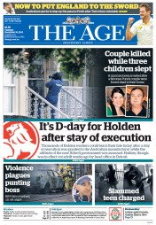 The Age (Australia) Newspaper Front Page for 10 December 2013