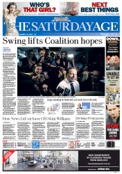 The Age (Australia) Newspaper Front Page for 10 August 2013