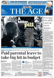 The Age (Australia) Newspaper Front Page for 11 May 2015