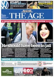 The Age (Australia) Newspaper Front Page for 11 June 2013