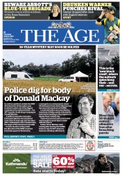 The Age (Australia) Newspaper Front Page for 12 June 2013