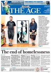 The Age (Australia) Newspaper Front Page for 13 January 2014