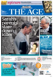 The Age (Australia) Newspaper Front Page for 13 August 2013