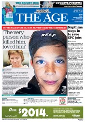 The Age (Australia) Newspaper Front Page for 14 February 2014