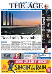 The Age (Australia) Newspaper Front Page for 14 May 2016
