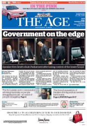 The Age (Australia) Newspaper Front Page for 15 November 2013