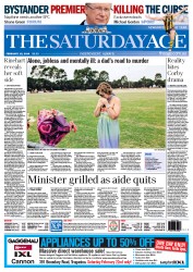 The Age (Australia) Newspaper Front Page for 15 February 2014