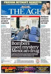 The Age (Australia) Newspaper Front Page for 15 August 2013
