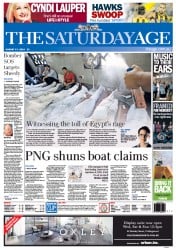 The Age (Australia) Newspaper Front Page for 17 August 2013