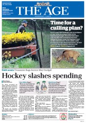 The Age (Australia) Newspaper Front Page for 18 December 2013