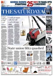 The Age (Australia) Newspaper Front Page for 18 May 2013