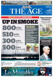 The Age (Australia) Newspaper Front Page for 19 February 2014