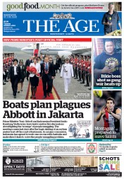The Age (Australia) Newspaper Front Page for 1 October 2013