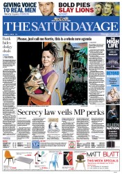 The Age (Australia) Newspaper Front Page for 1 June 2013