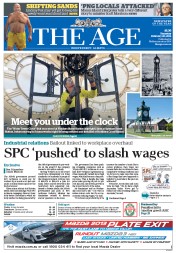 The Age (Australia) Newspaper Front Page for 20 February 2014