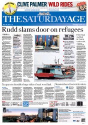 The Age (Australia) Newspaper Front Page for 20 July 2013