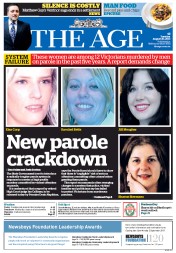 The Age (Australia) Newspaper Front Page for 20 August 2013