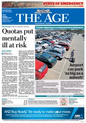 The Age (Australia) Newspaper Front Page for 21 October 2013