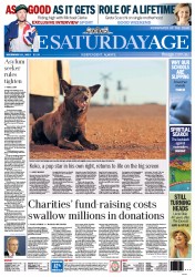 The Age (Australia) Newspaper Front Page for 21 December 2013