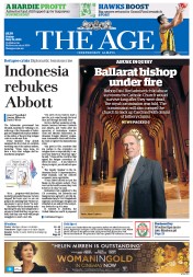 The Age (Australia) Newspaper Front Page for 22 May 2015