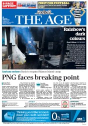 The Age (Australia) Newspaper Front Page for 22 July 2013