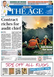 The Age (Australia) Newspaper Front Page for 24 October 2013