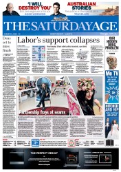 The Age (Australia) Newspaper Front Page for 24 August 2013