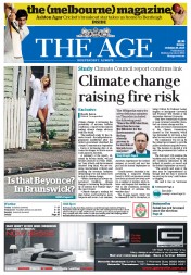 The Age (Australia) Newspaper Front Page for 25 October 2013