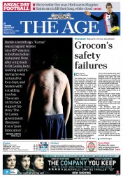 The Age (Australia) Newspaper Front Page for 25 April 2013