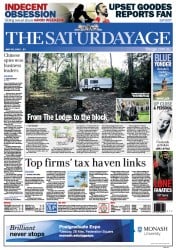 The Age (Australia) Newspaper Front Page for 25 May 2013