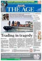 The Age (Australia) Newspaper Front Page for 25 June 2013