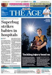 The Age (Australia) Newspaper Front Page for 26 November 2013