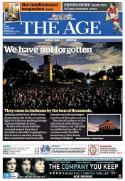 The Age (Australia) Newspaper Front Page for 26 April 2013