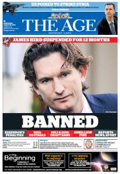 The Age (Australia) Newspaper Front Page for 28 August 2013