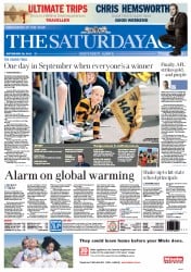 The Age (Australia) Newspaper Front Page for 28 September 2013