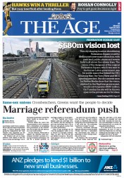 The Age (Australia) Newspaper Front Page for 29 April 2013