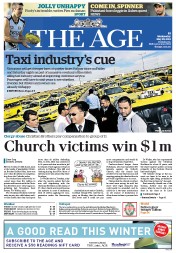 The Age (Australia) Newspaper Front Page for 29 May 2013