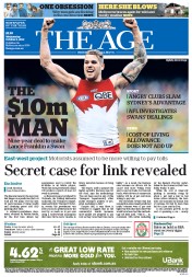 The Age (Australia) Newspaper Front Page for 2 October 2013