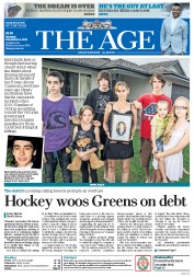 The Age (Australia) Newspaper Front Page for 2 December 2013