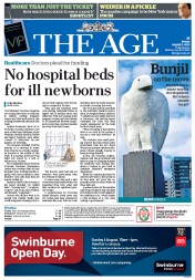 The Age (Australia) Newspaper Front Page for 2 August 2013